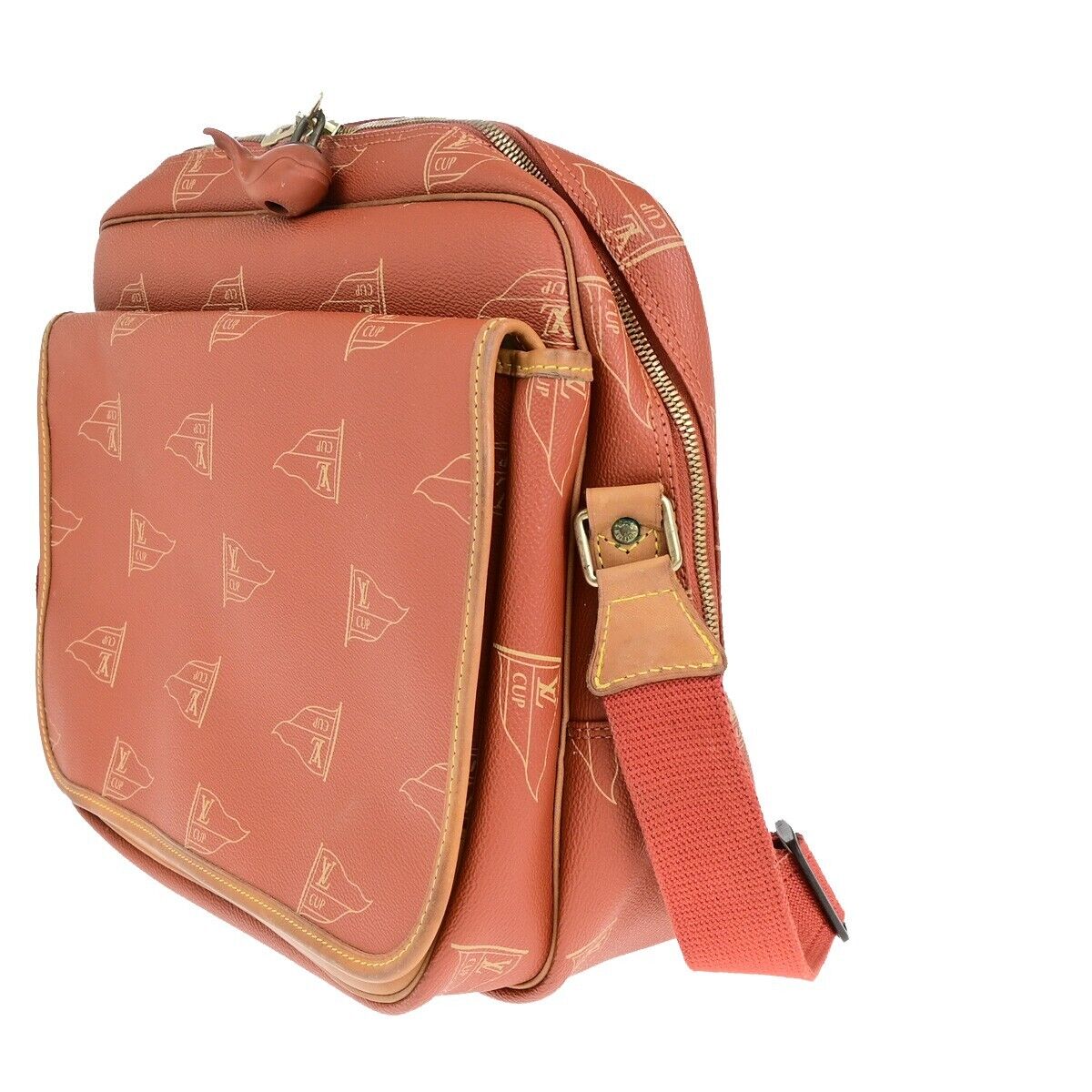 Louis Vuitton America's Cup, Red, Leather, shoulder