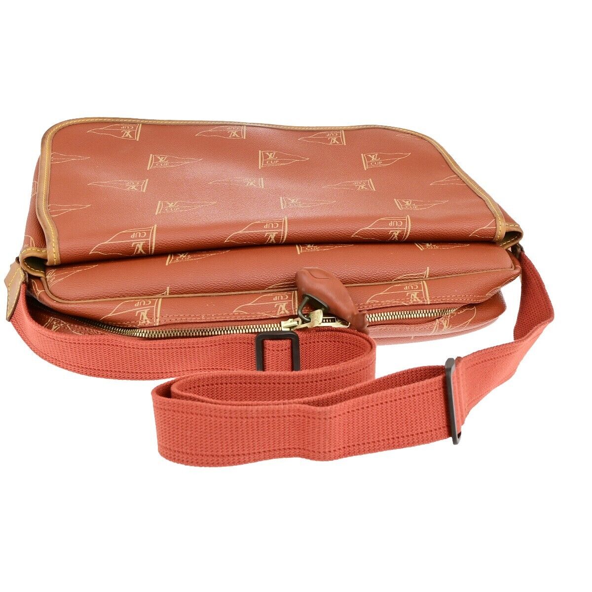 Louis Vuitton America's Cup, Red, Leather, shoulder