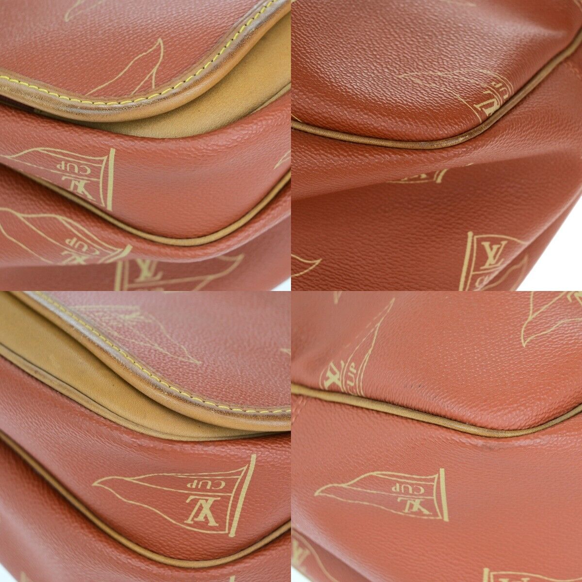 Louis Vuitton America's Cup, Red, Leather, shoulder