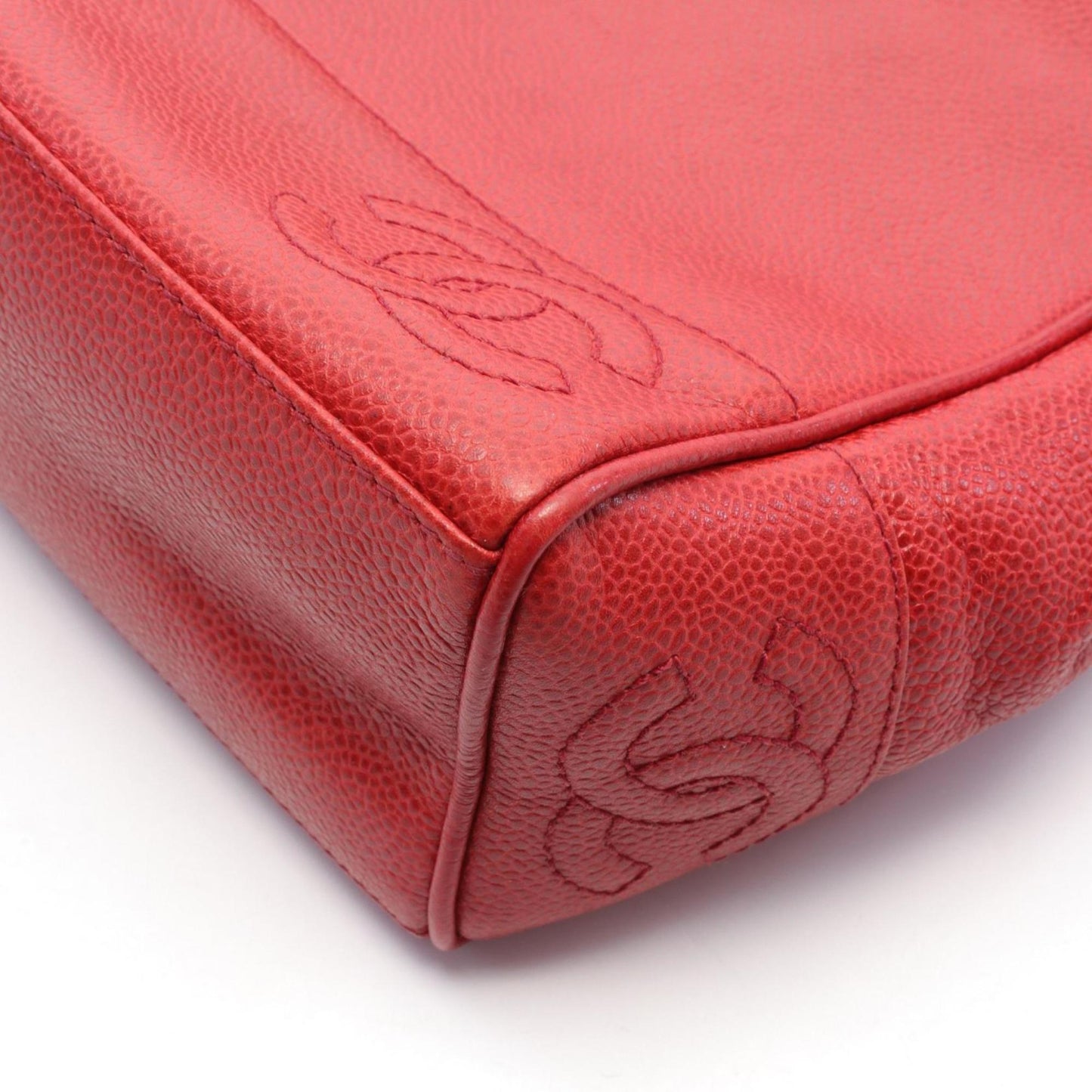 Chanel Triple coco, Red, Leather, shoulder