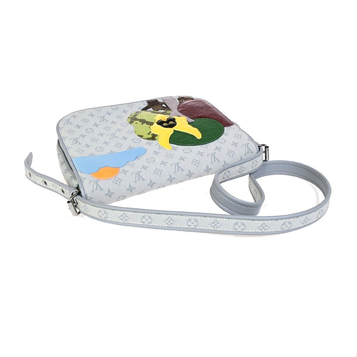 Louis Vuitton Musette Tango, Grey, Canvas, shoulder
