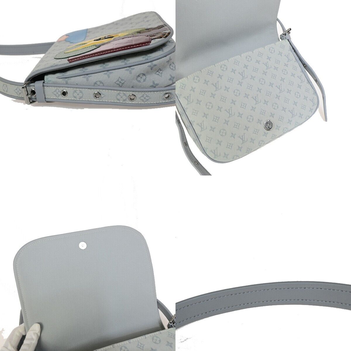 Louis Vuitton Musette Tango, Grey, Canvas, shoulder