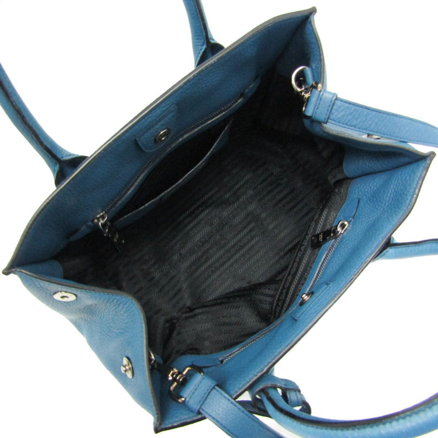Prada Daino, Blue, Leather, tote