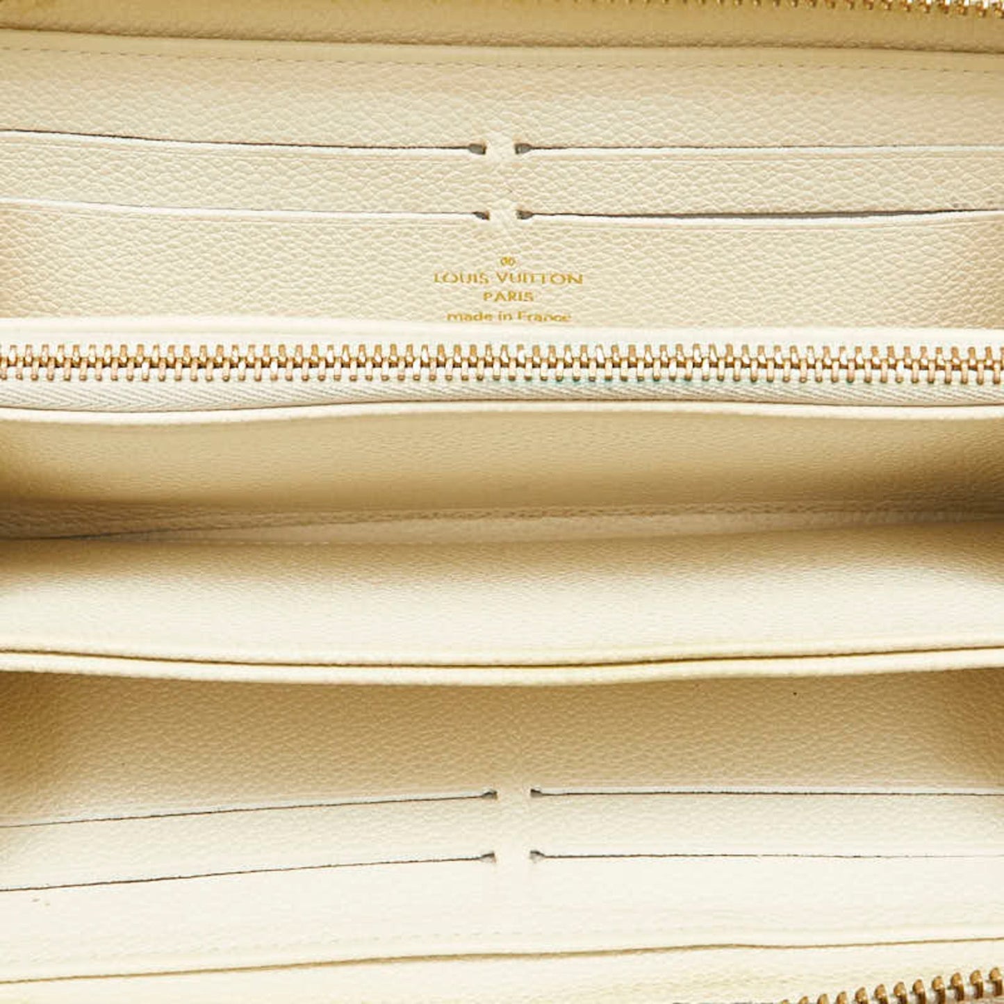 Louis Vuitton Portefeuille zippy, White, Leather, wallet
