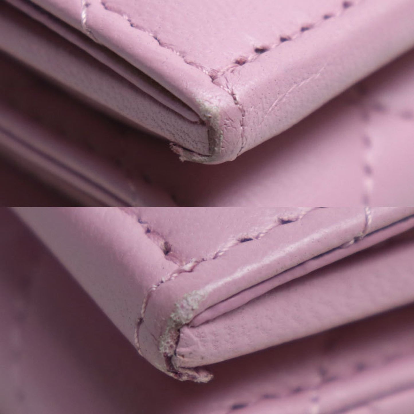Chanel, Pink, Leather, wallet
