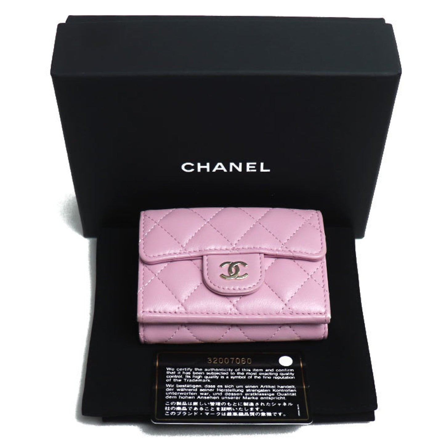 Chanel, Pink, Leather, wallet