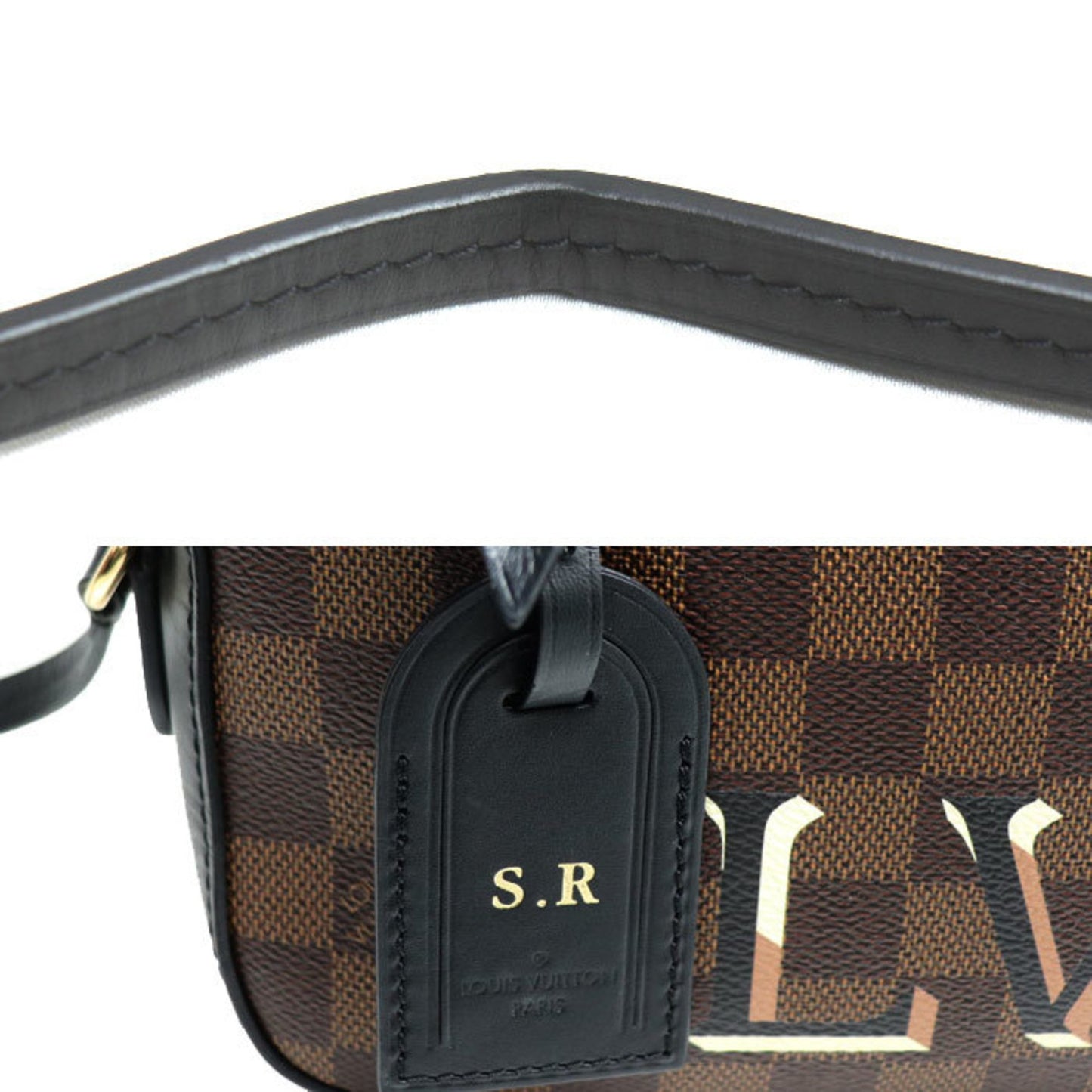 Louis Vuitton Santa Monica, Brown, Canvas, shoulder