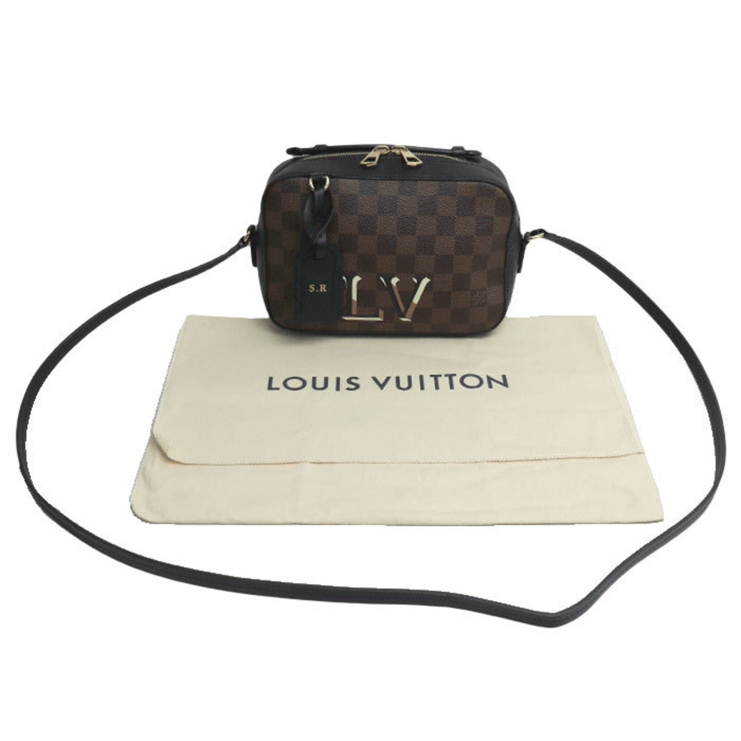 Louis Vuitton Santa Monica, Brown, Canvas, shoulder