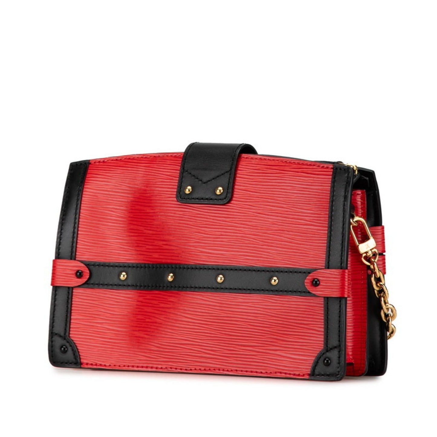 Louis Vuitton Trunk, Red, Leather, clutch