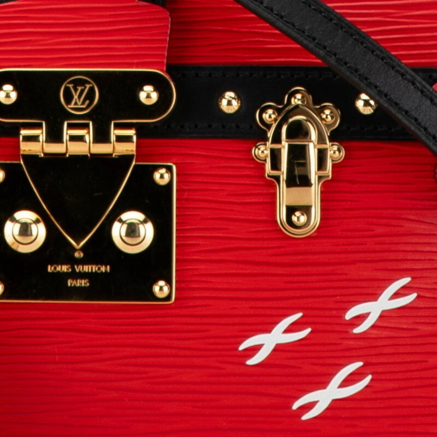 Louis Vuitton Trunk, Red, Leather, clutch