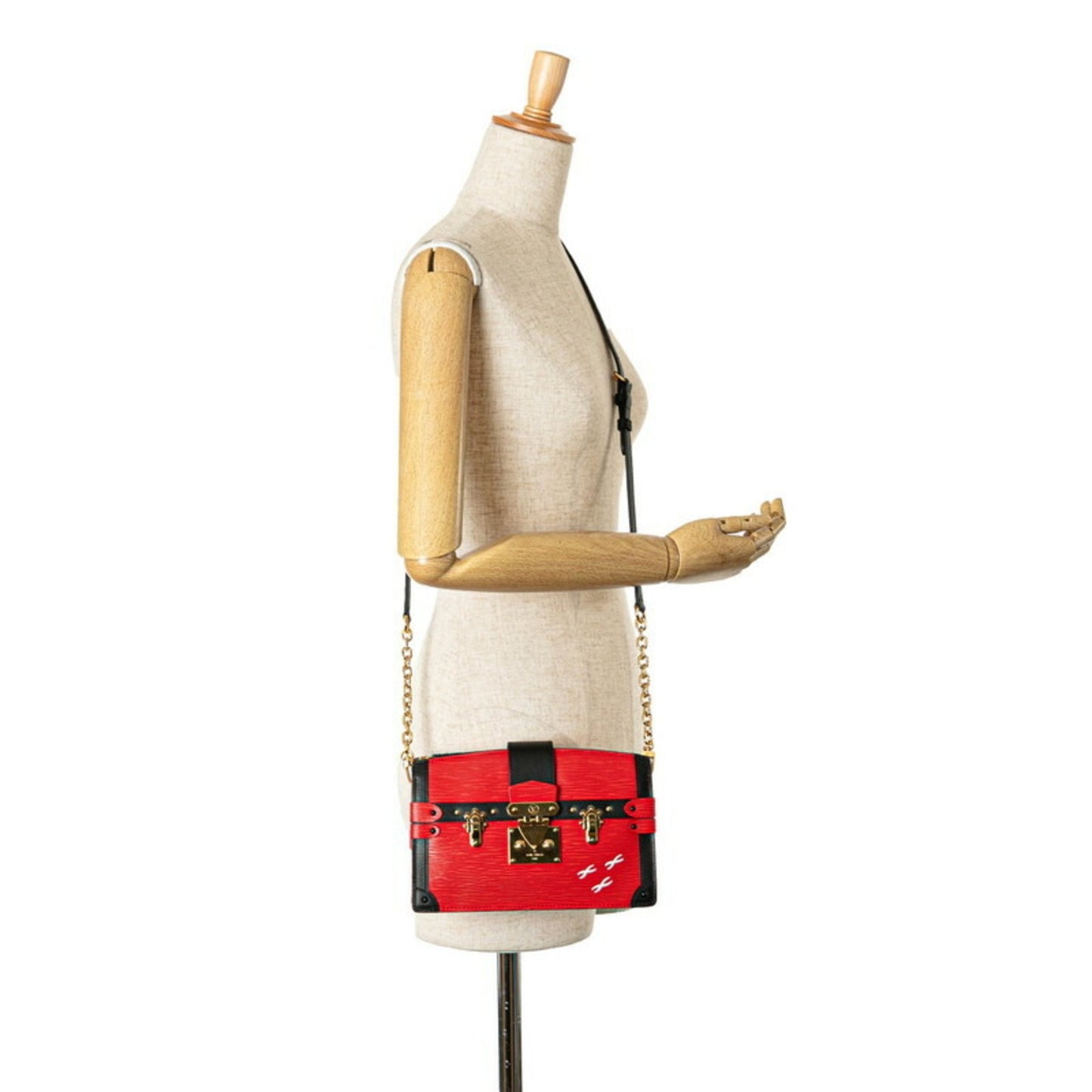Louis Vuitton Trunk, Red, Leather, clutch