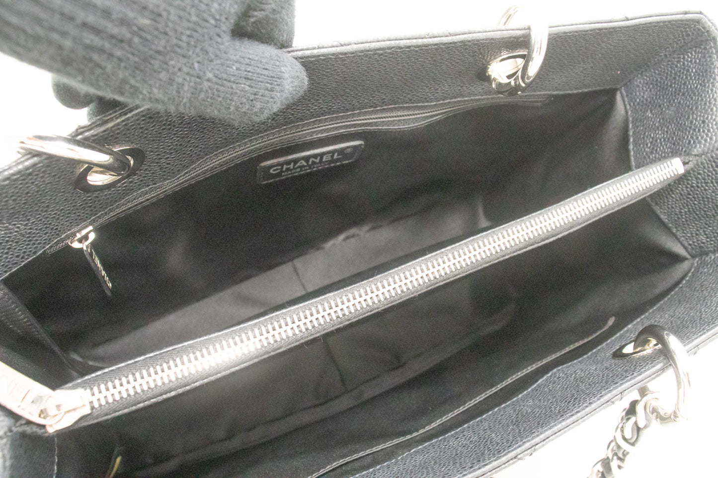 Chanel Grand Shopping, Black, Leather, tote
