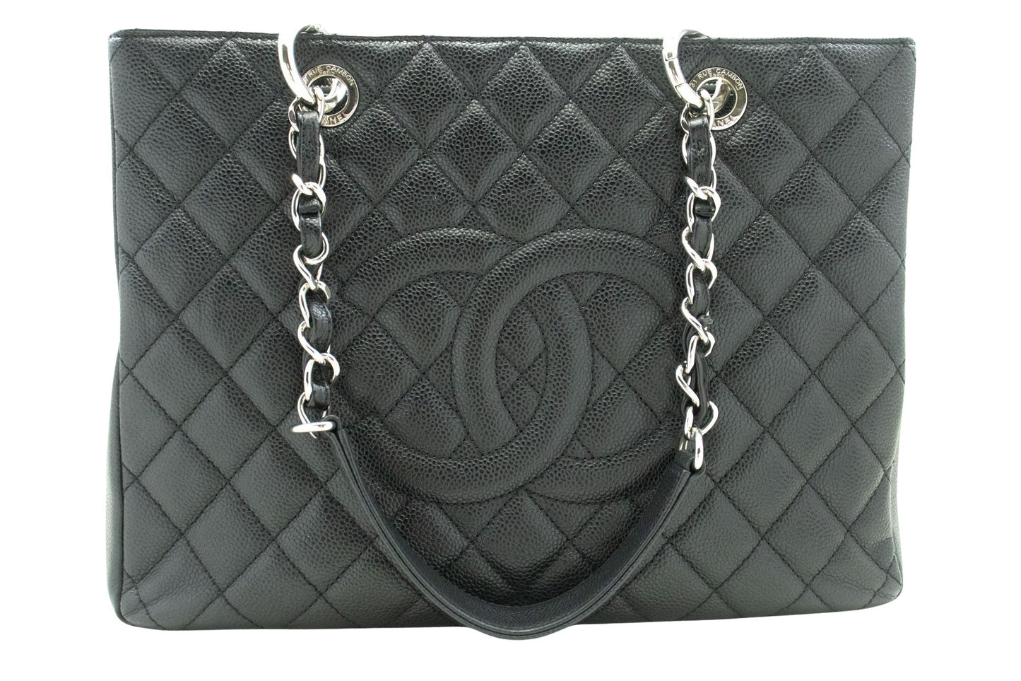 Chanel Grand Shopping, Black, Leather, tote
