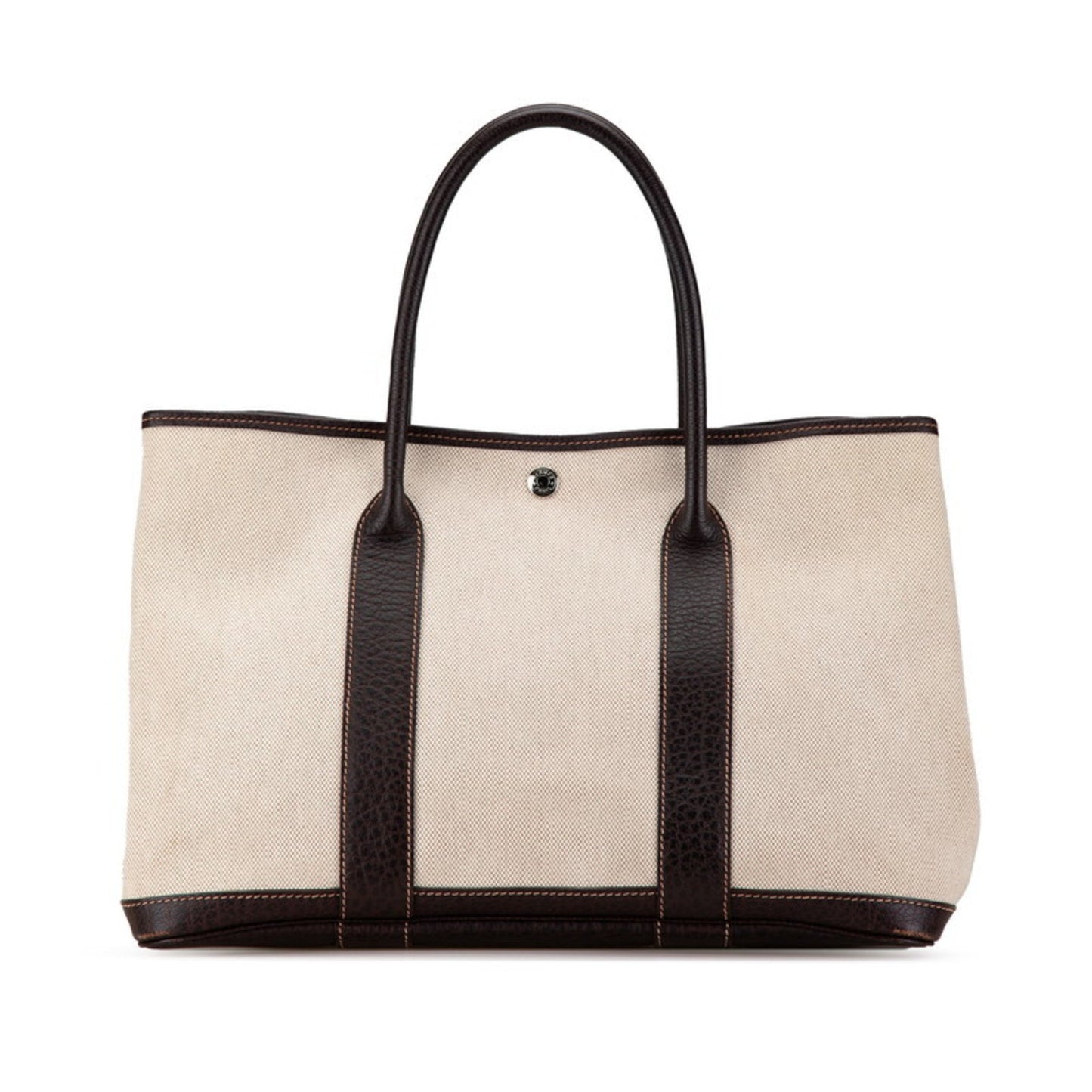 Hermès Garden Party, Beige, Canvas, handbag