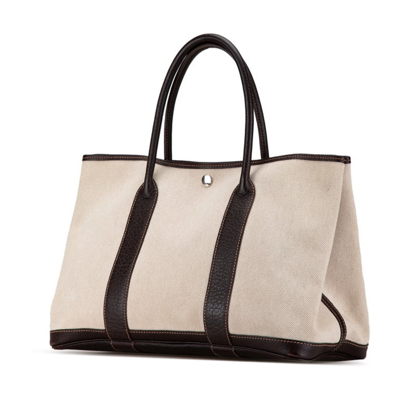 Hermès Garden Party, Beige, Canvas, handbag