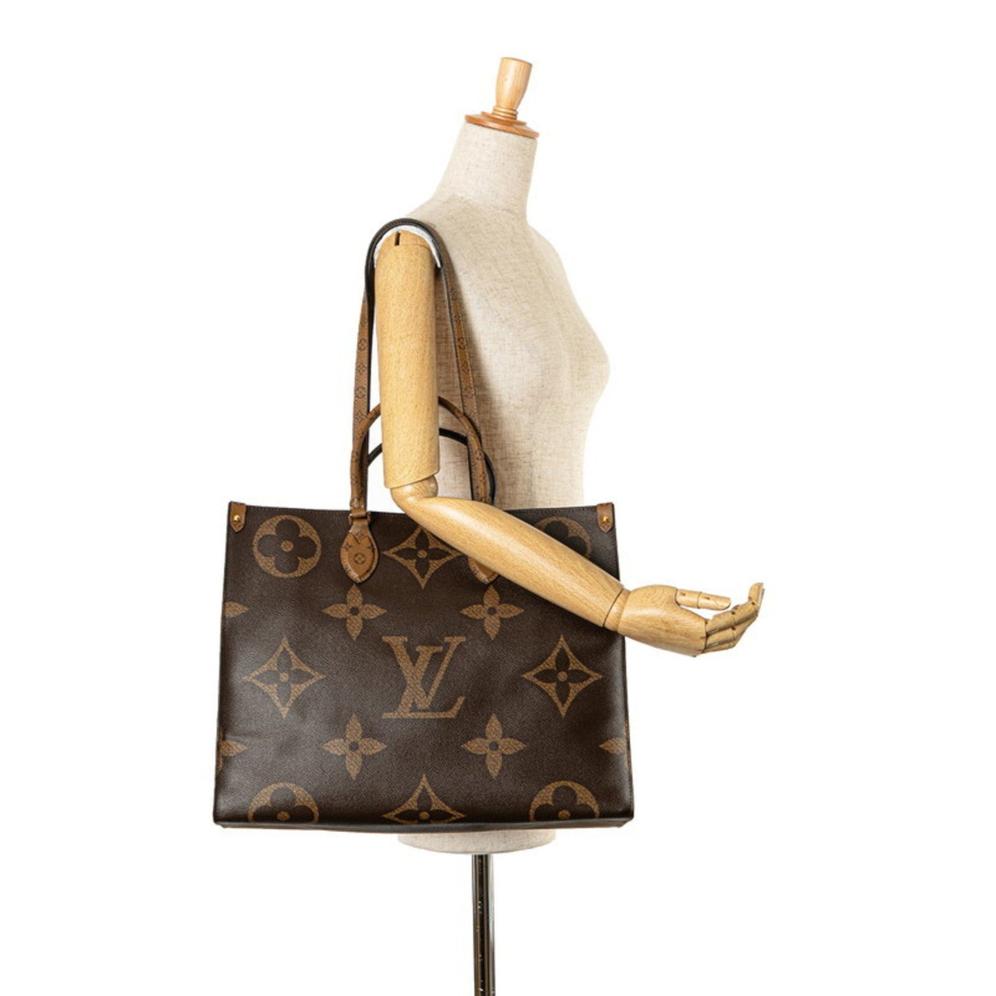 Louis Vuitton Onthego GM, Brown, Canvas, tote