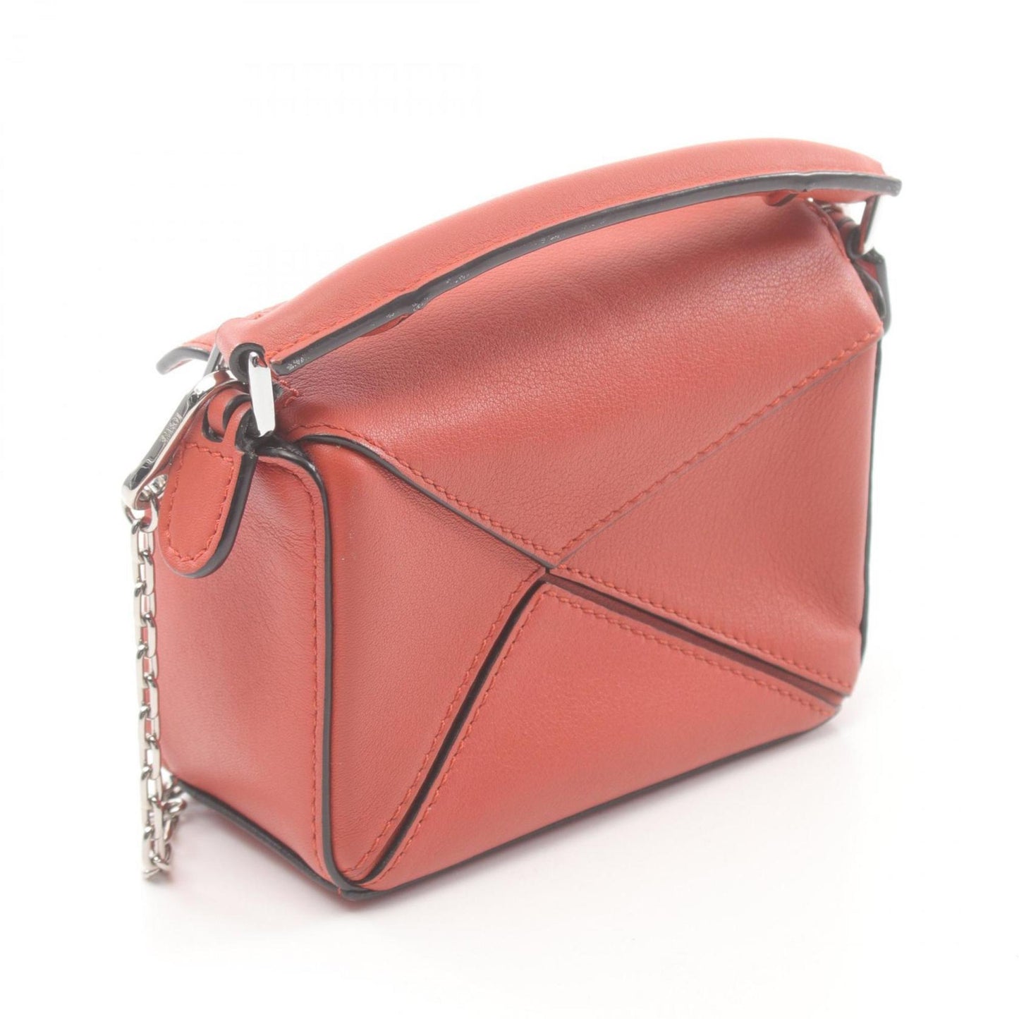 Loewe Puzzle, Orange, Leather, handbag