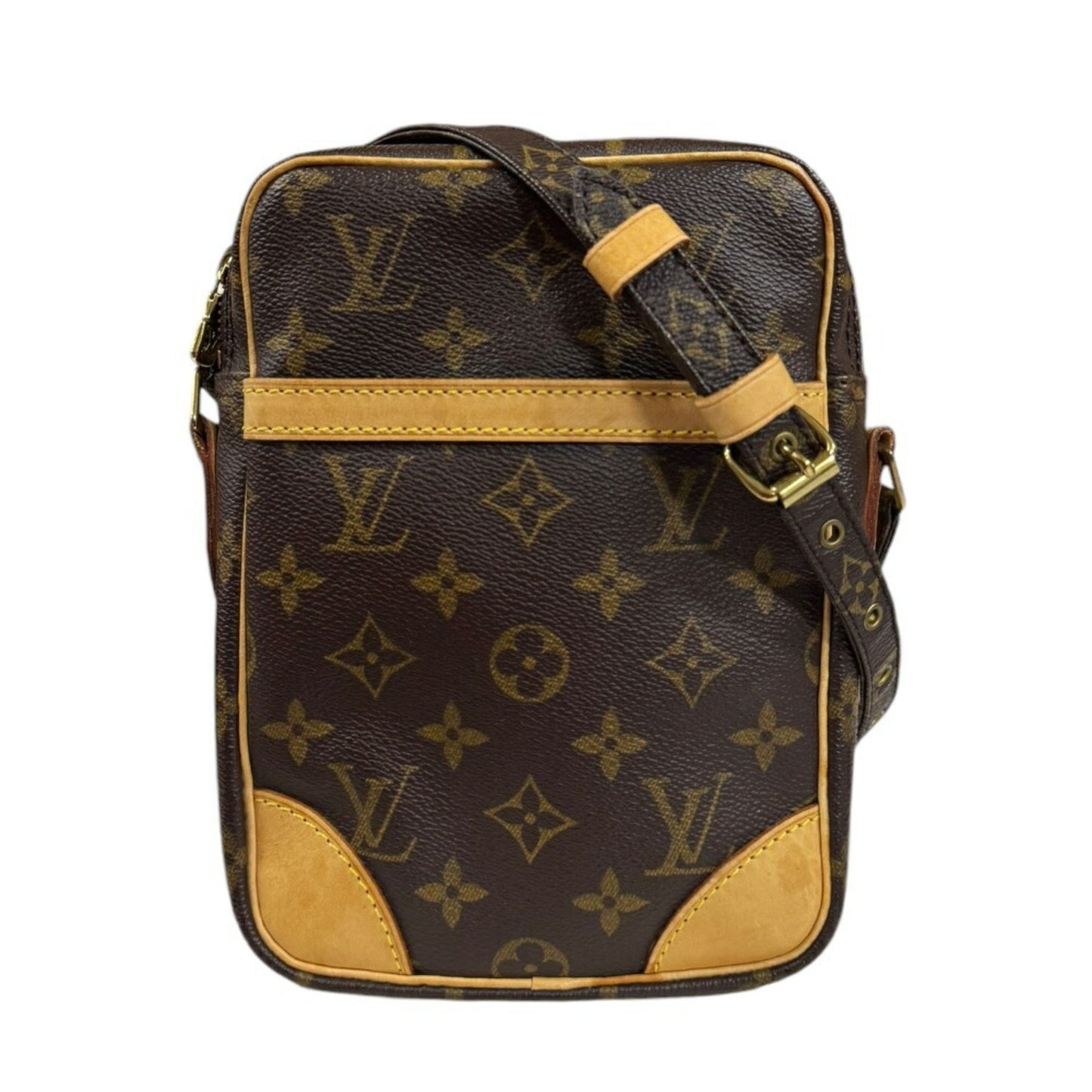 Louis Vuitton Danube, Brown, Canvas, shoulder