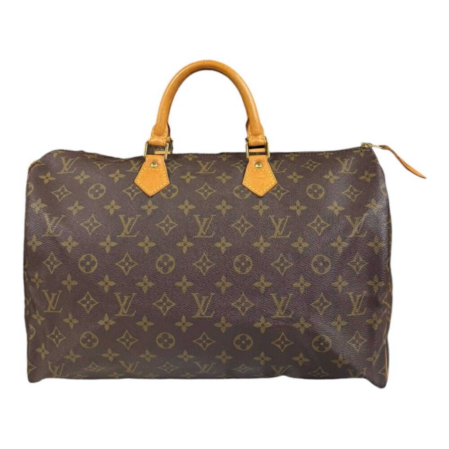 Louis Vuitton Speedy 40, Brown, Canvas, travel