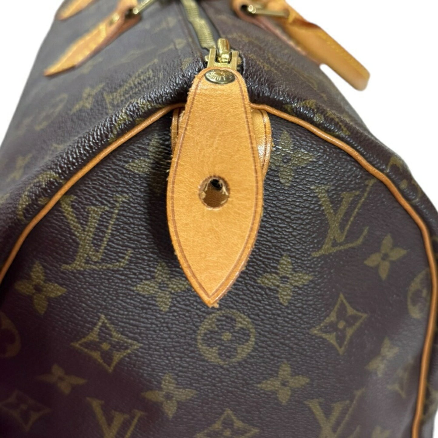 Louis Vuitton Speedy 40, Brown, Canvas, travel