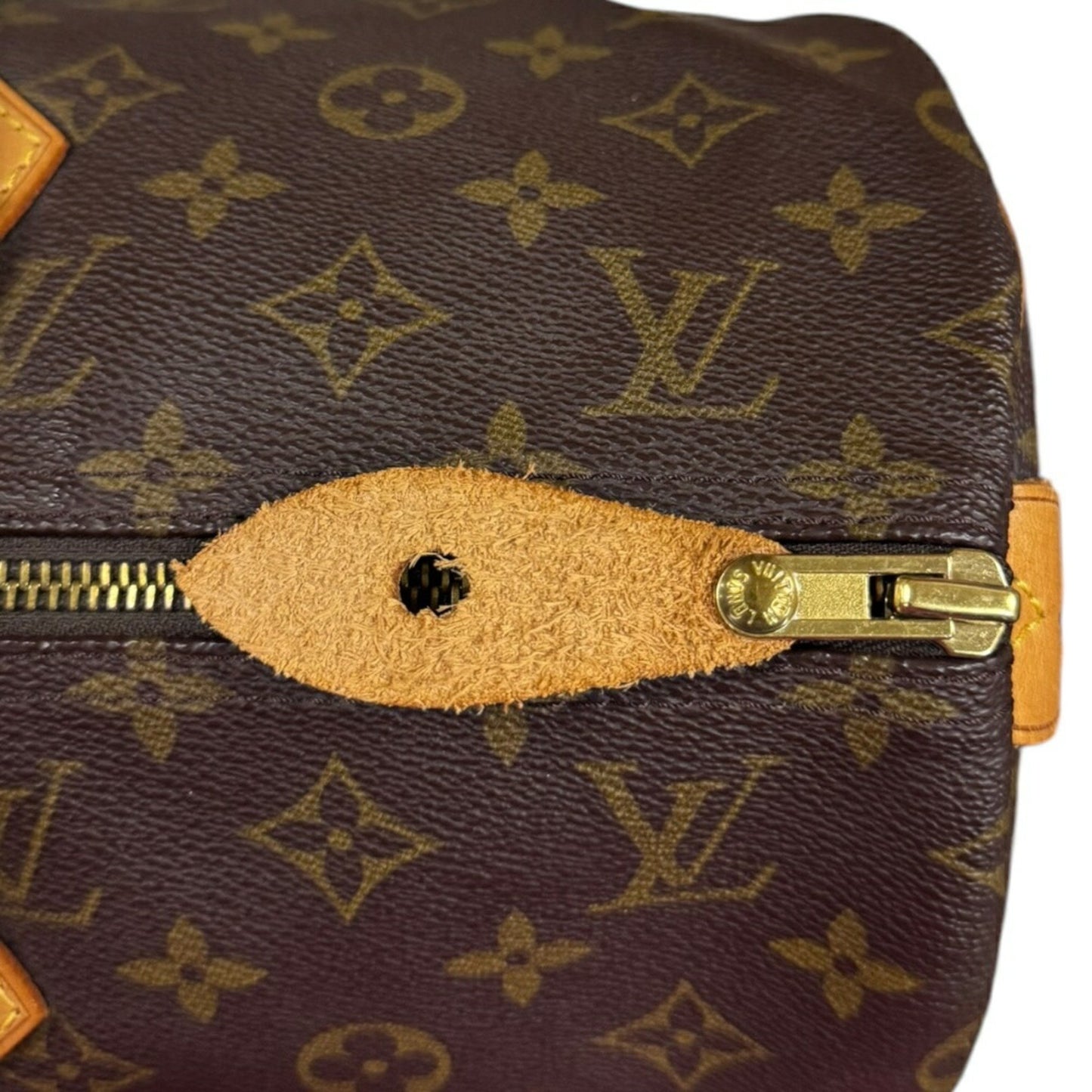 Louis Vuitton Speedy 40, Brown, Canvas, travel