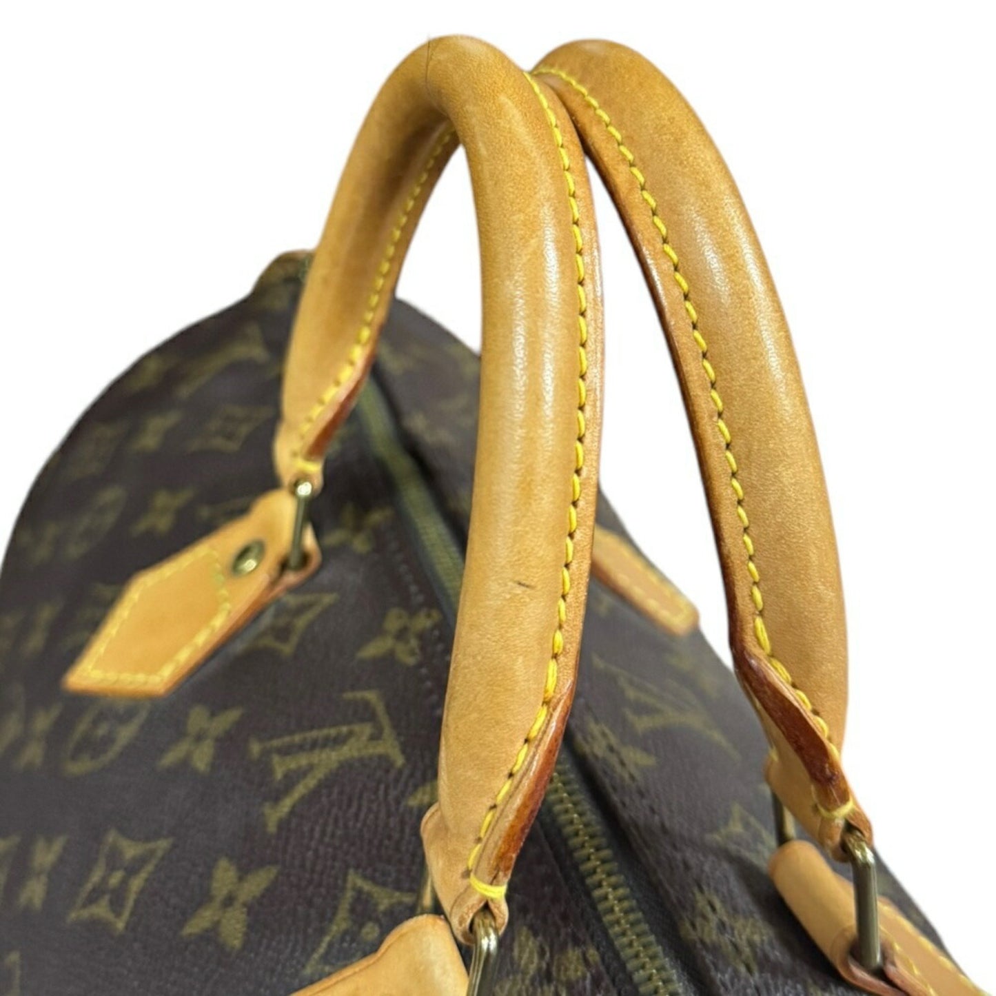 Louis Vuitton Speedy 40, Brown, Canvas, travel