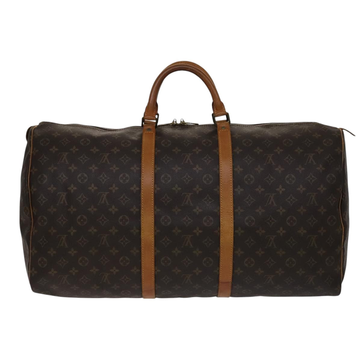 Louis Vuitton Keepall 60, Brown, Canvas, travel