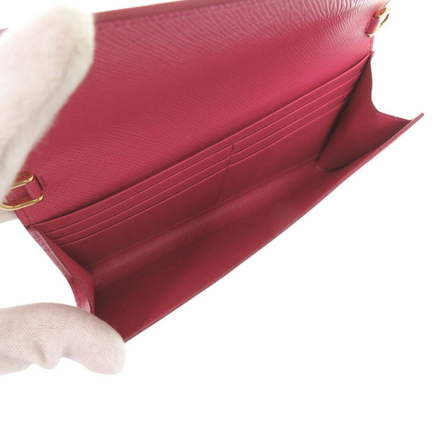 Prada, Pink, Leather, wallet