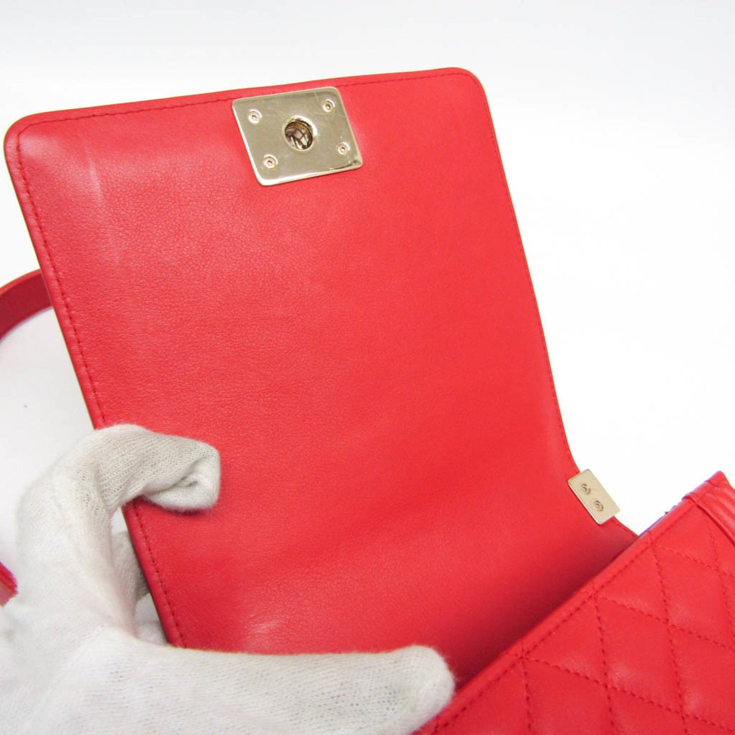 Chanel, Red, Leather, shopper