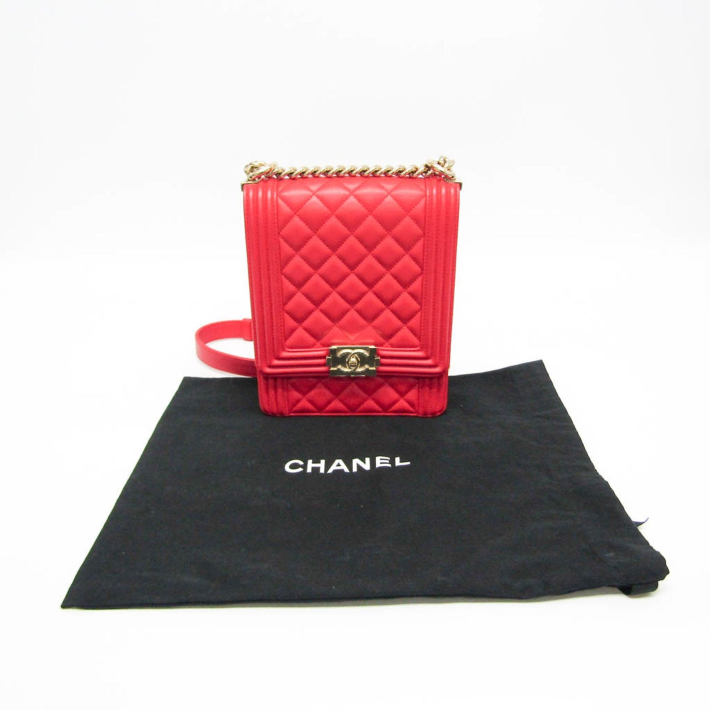 Chanel, Red, Leather, shopper