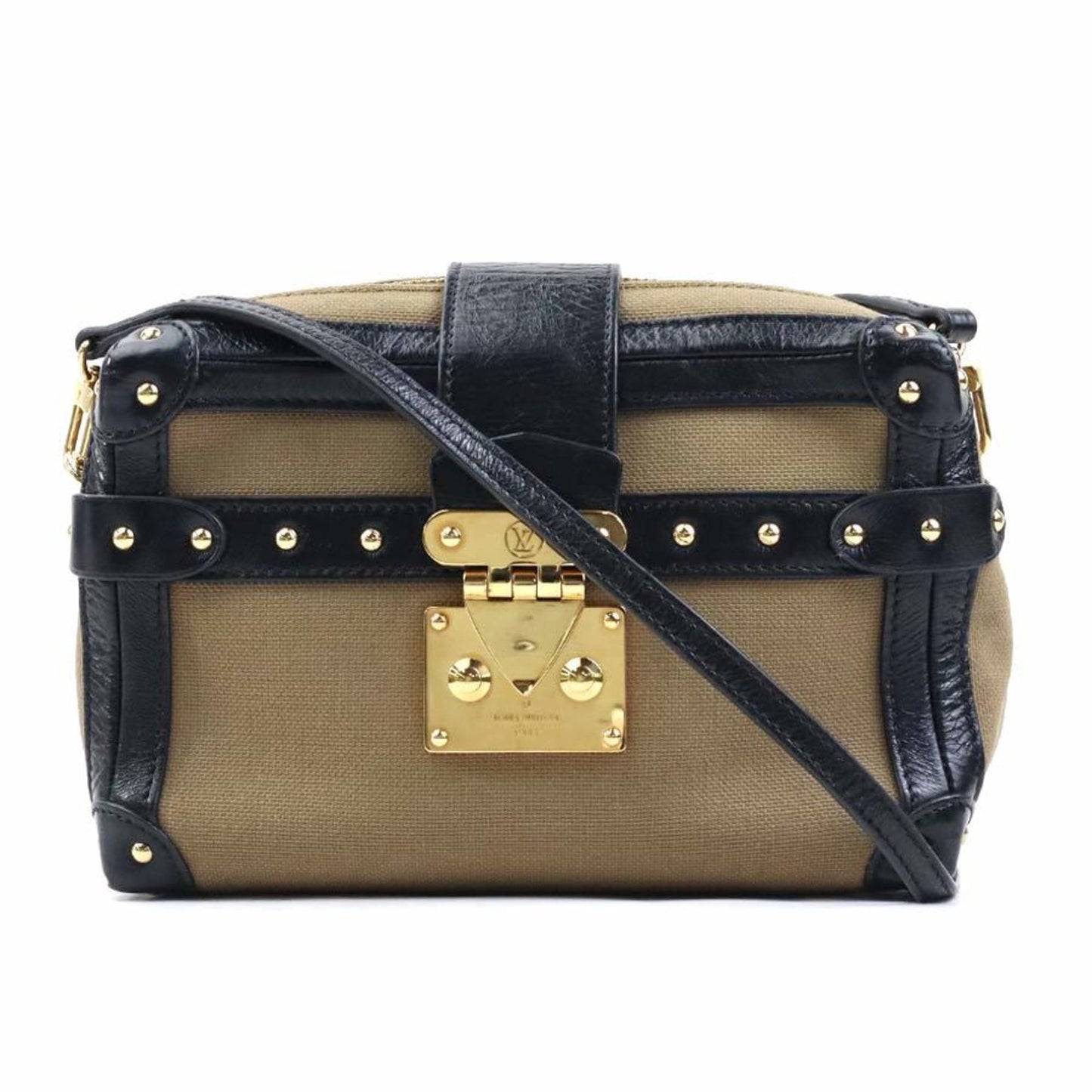 Louis Vuitton Petit Malle, Beige, Canvas, shoulder