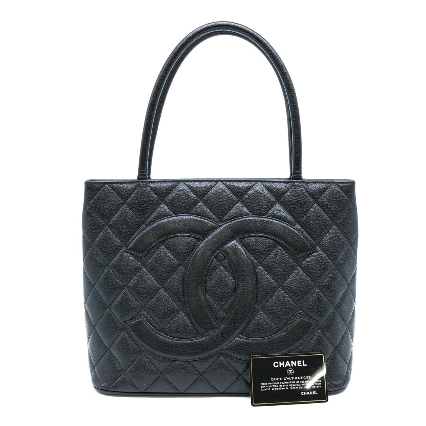 Chanel Shopping, Black, Leather, handbag