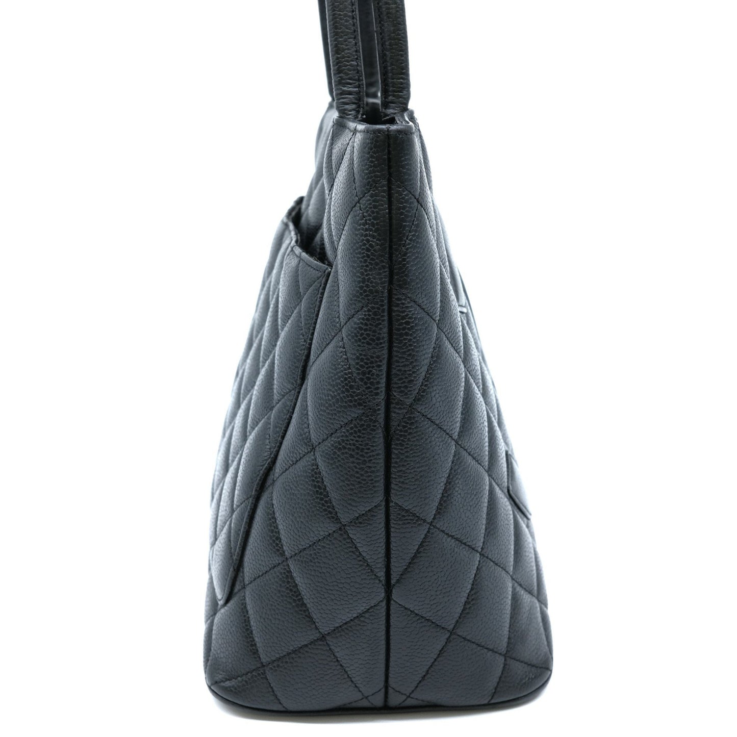 Chanel Shopping, Black, Leather, handbag