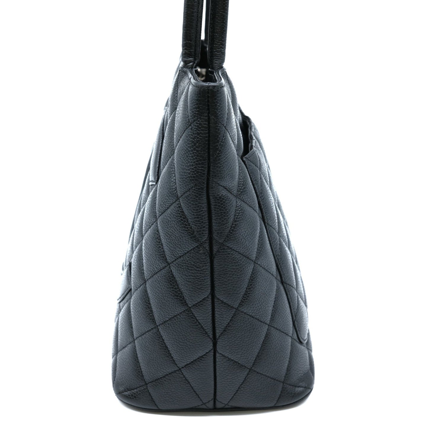 Chanel Shopping, Black, Leather, handbag