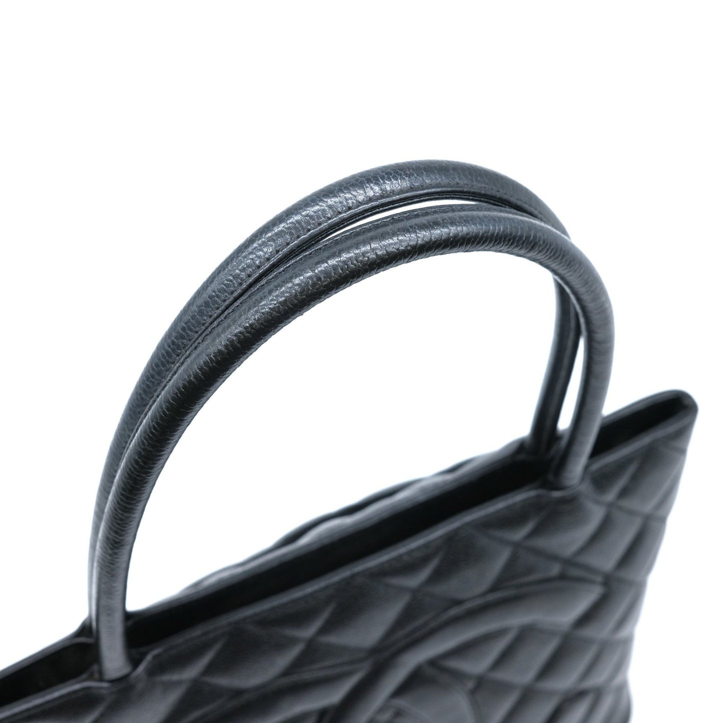 Chanel Shopping, Black, Leather, handbag