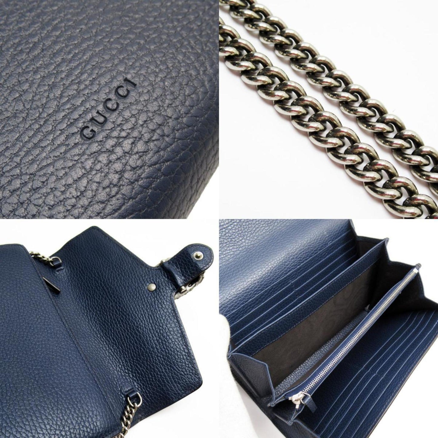 Gucci Dionysus, Navy, Leather, wallet