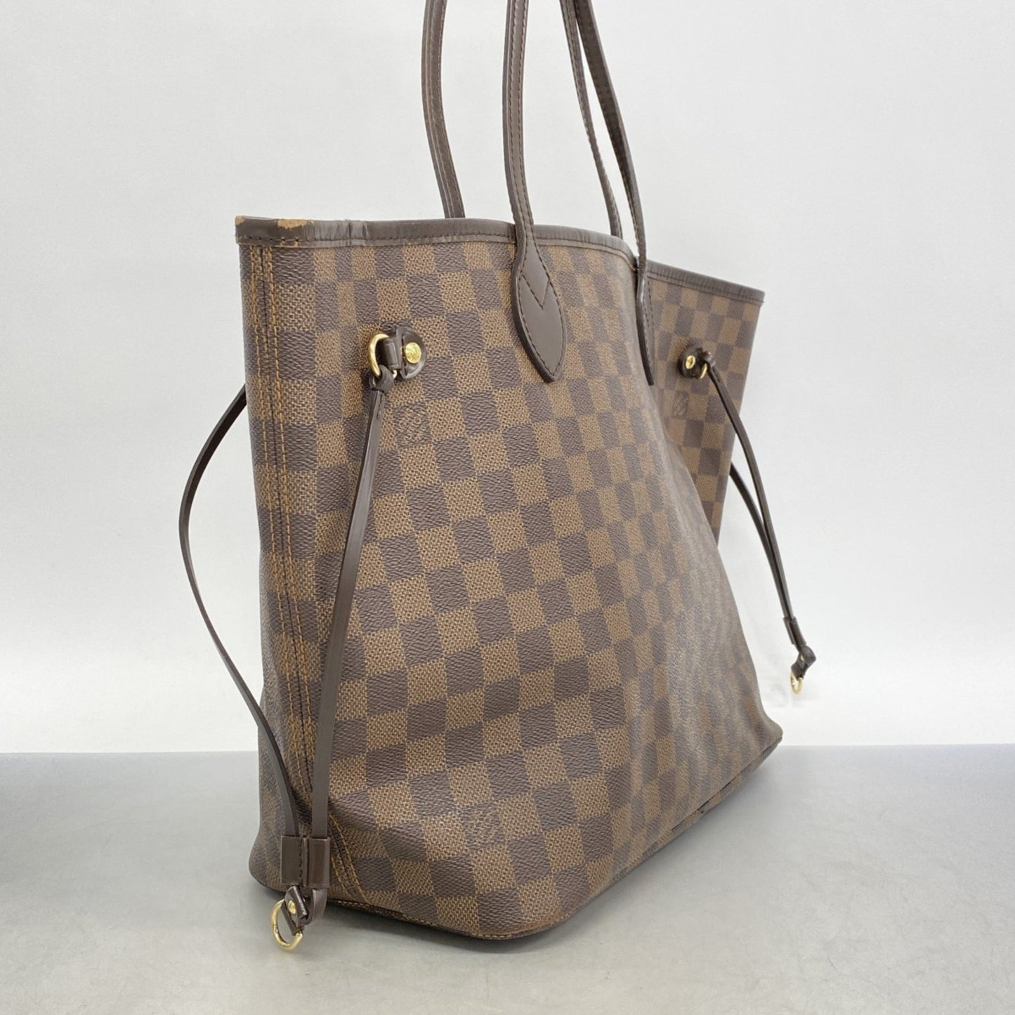 Louis Vuitton Neverfull MM, Brown, Canvas, tote
