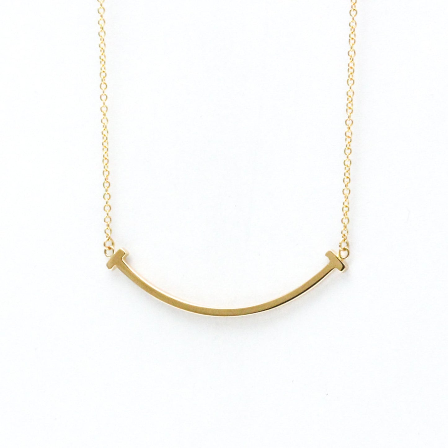 Tiffany & Co T Smile, Gold, Rose Gold, necklace