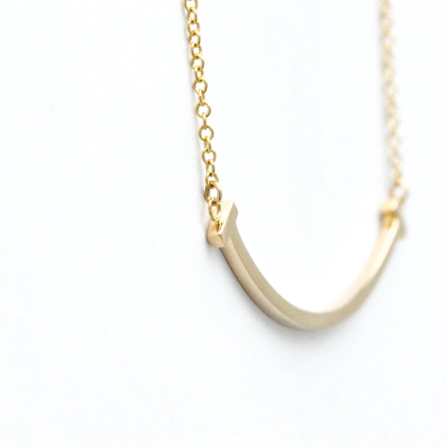 Tiffany & Co T Smile, Gold, Rose Gold, necklace