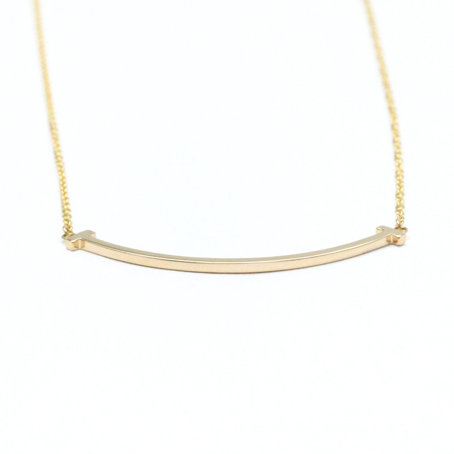 Tiffany & Co T Smile, Gold, Rose Gold, necklace