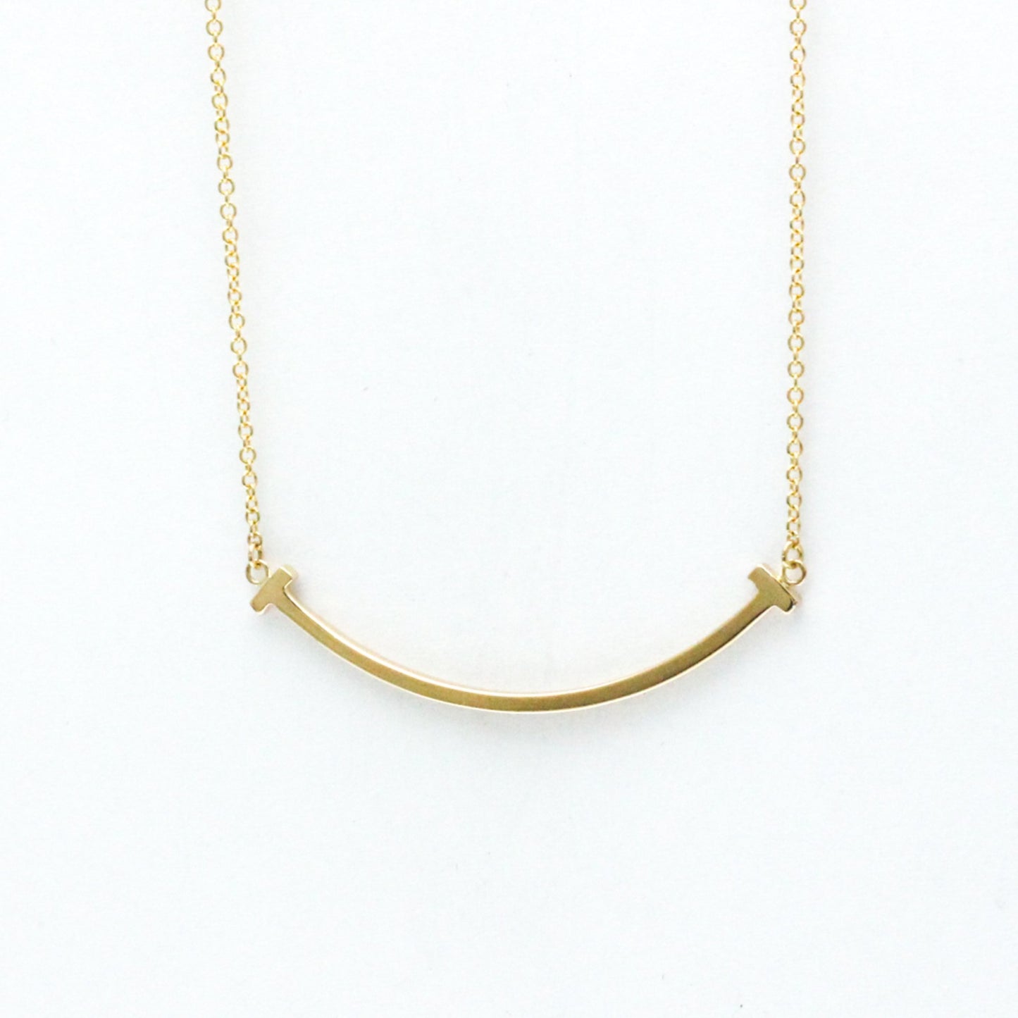 Tiffany & Co T Smile, Gold, Rose Gold, necklace