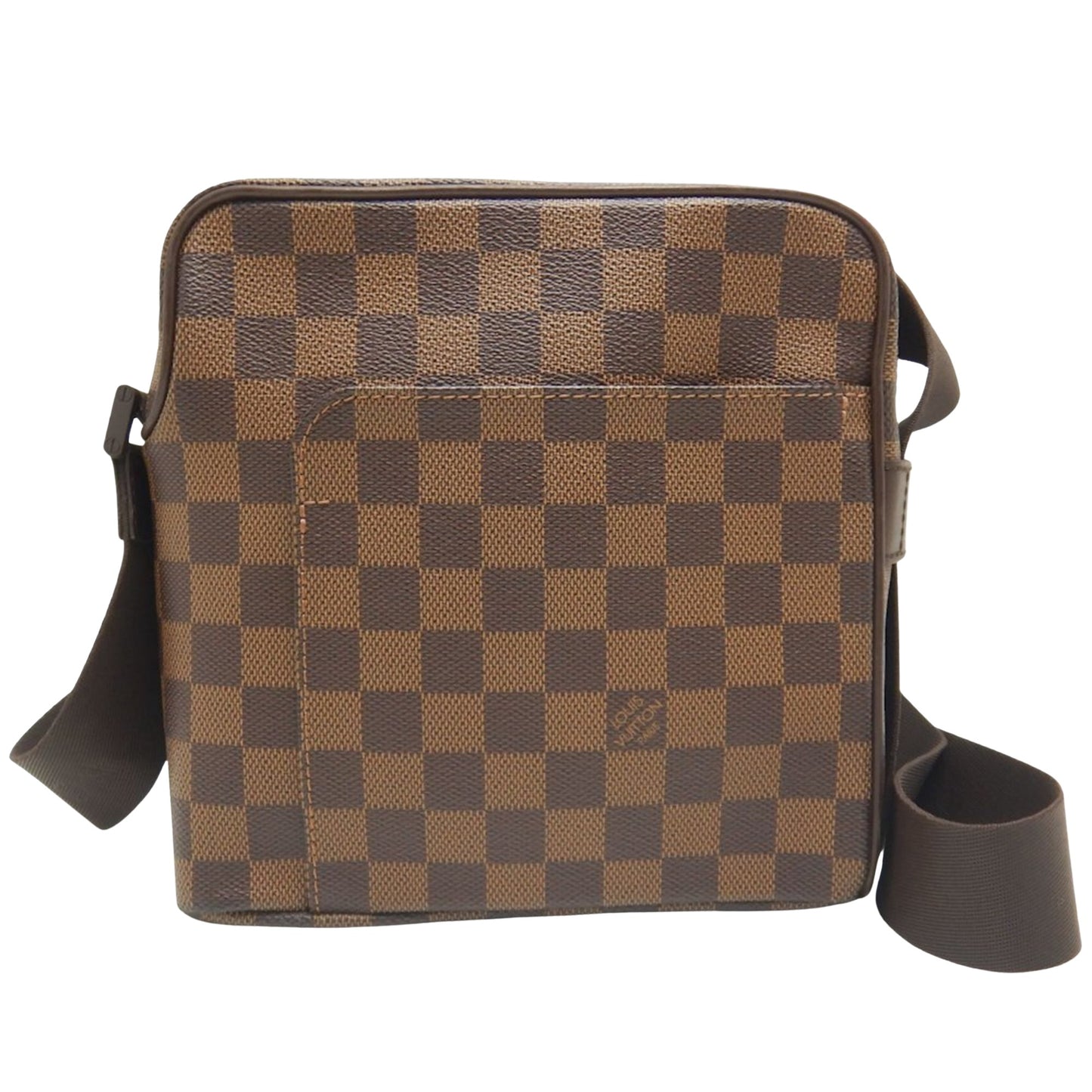 Louis Vuitton Olav, Brown, Canvas, shoulder