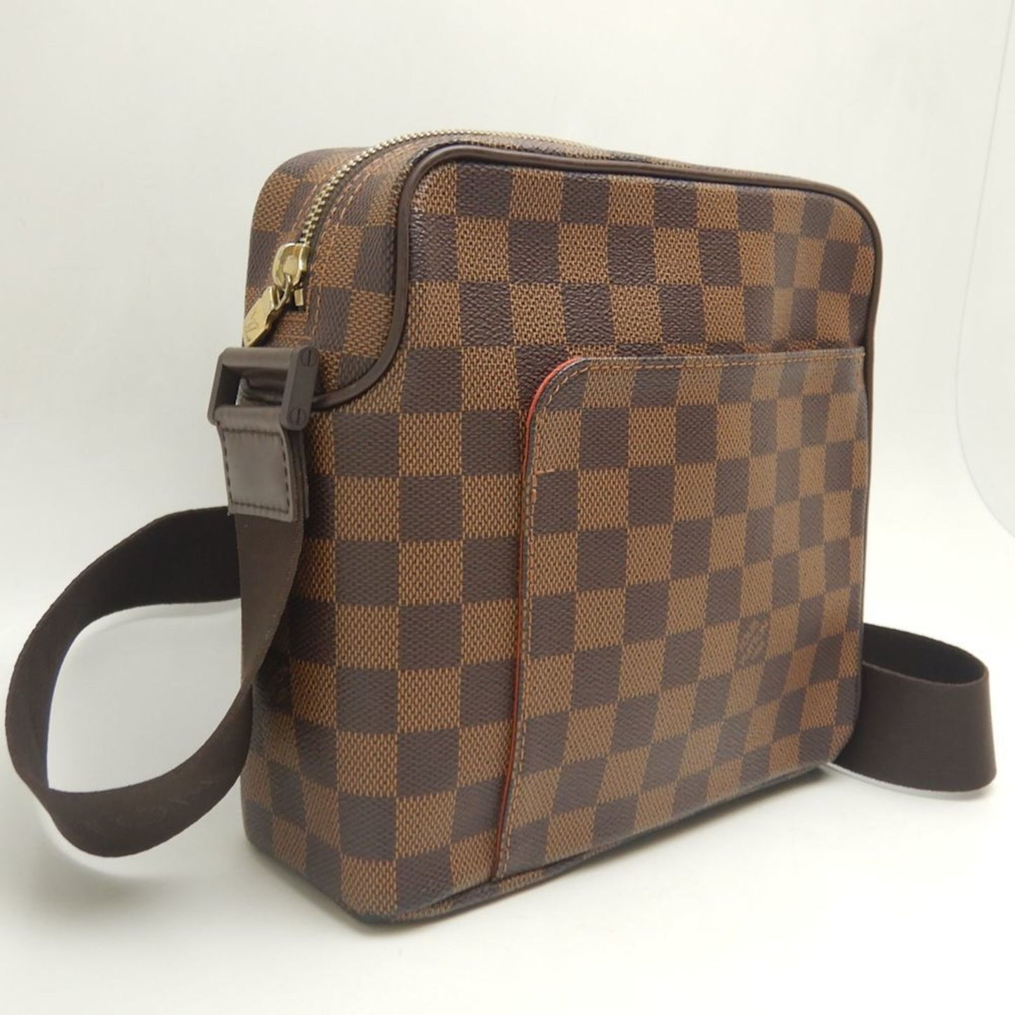 Louis Vuitton Olav, Brown, Canvas, shoulder