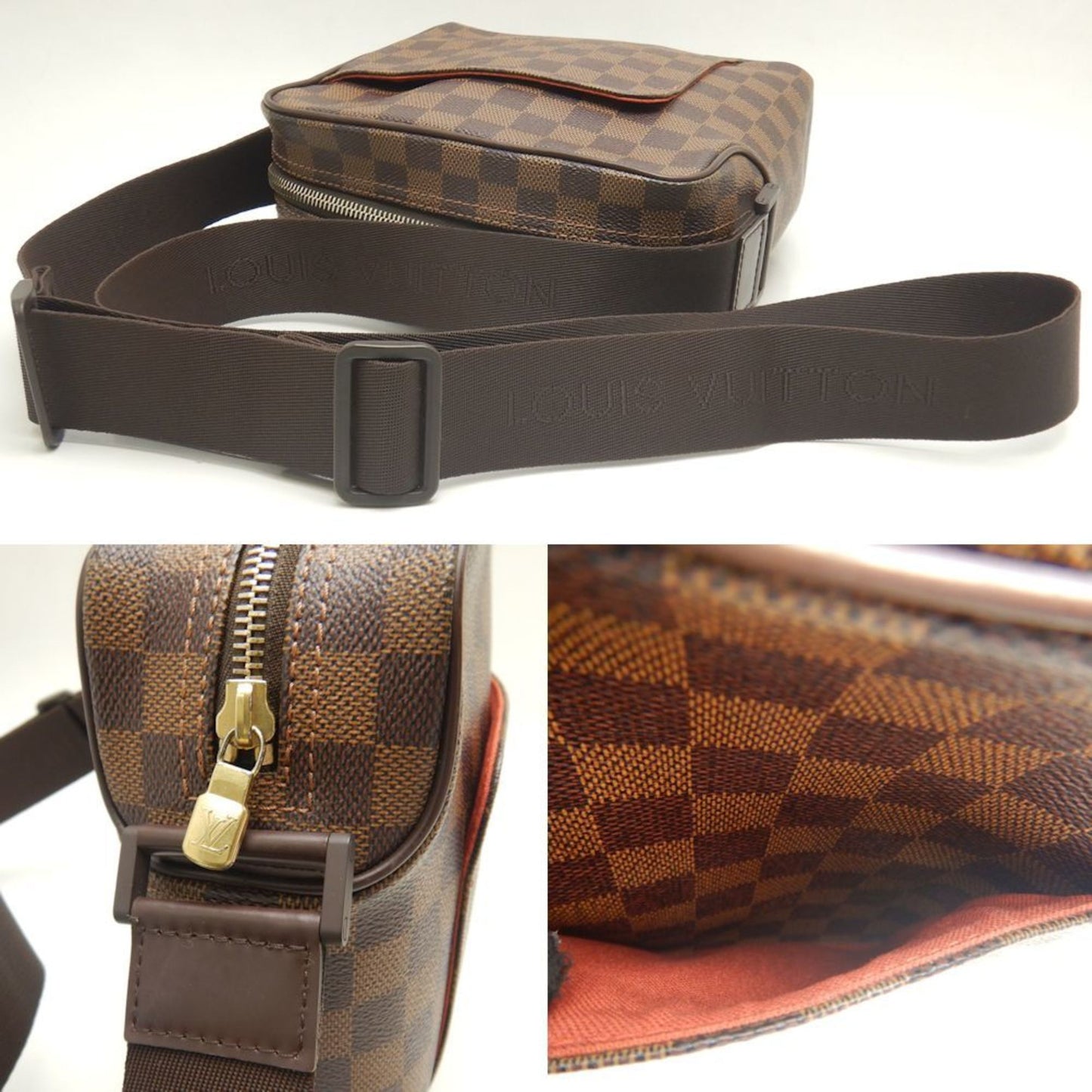 Louis Vuitton Olav, Brown, Canvas, shoulder