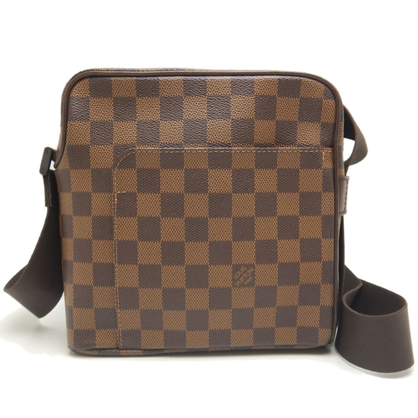 Louis Vuitton Olav, Brown, Canvas, shoulder