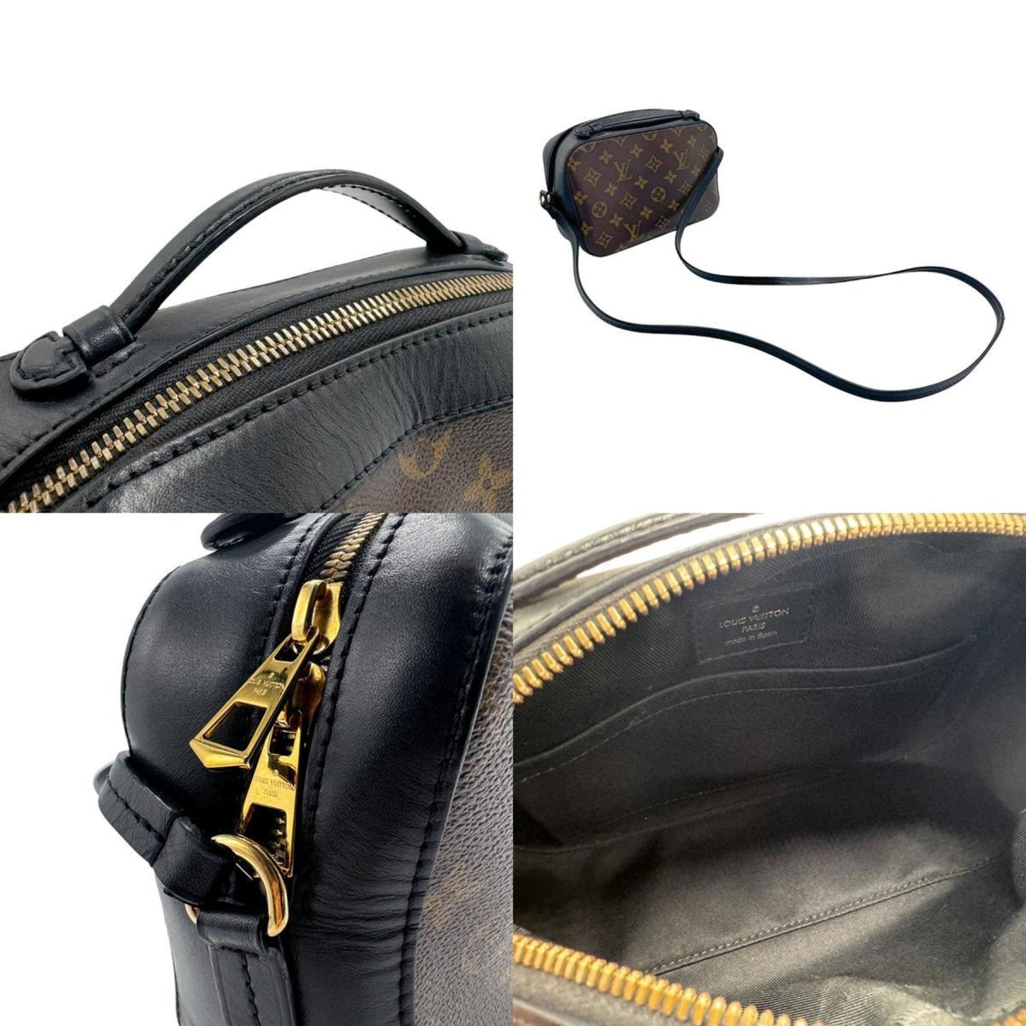 Louis Vuitton Saintonge, Brown, Canvas, shoulder