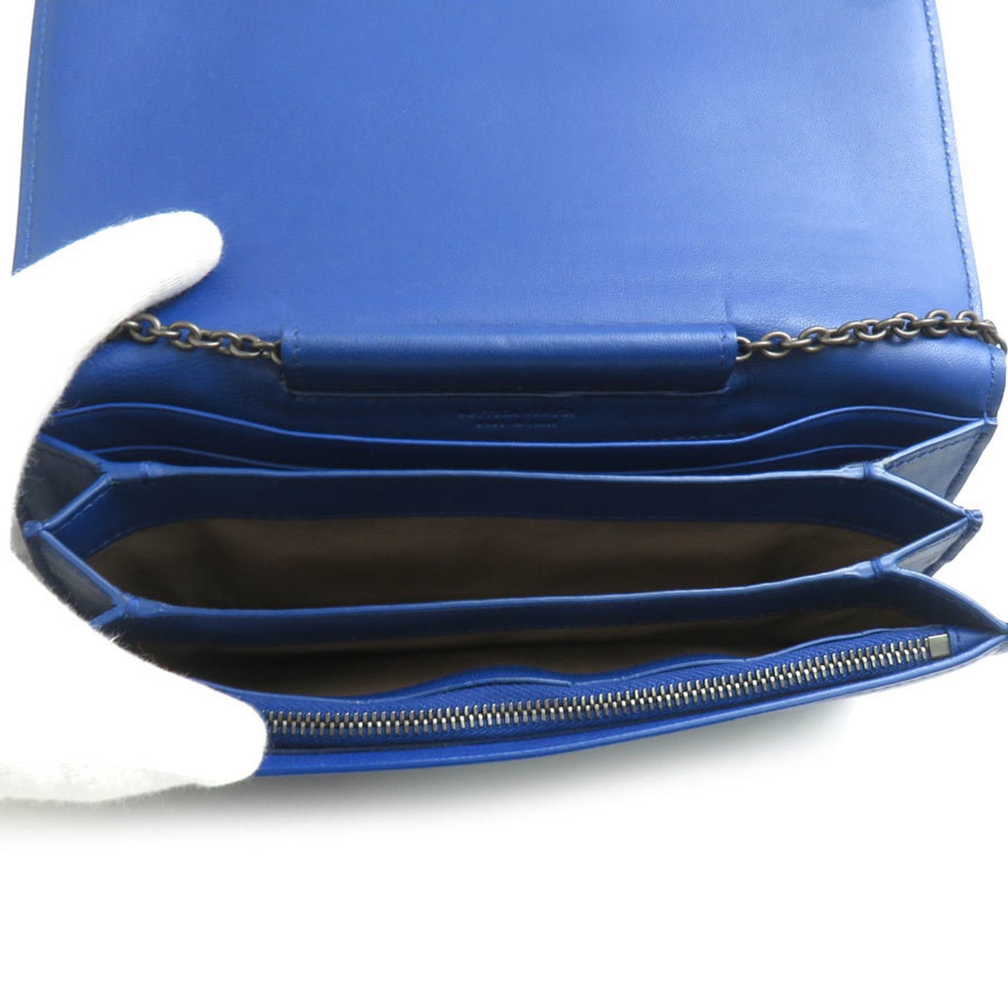 Bottega Veneta, Blue, Leather, wallet
