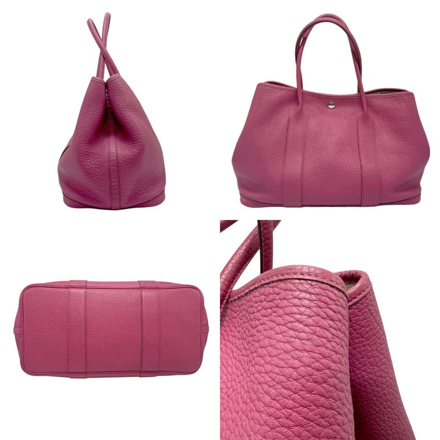 Hermès Garden Party, Pink, Leather, tote