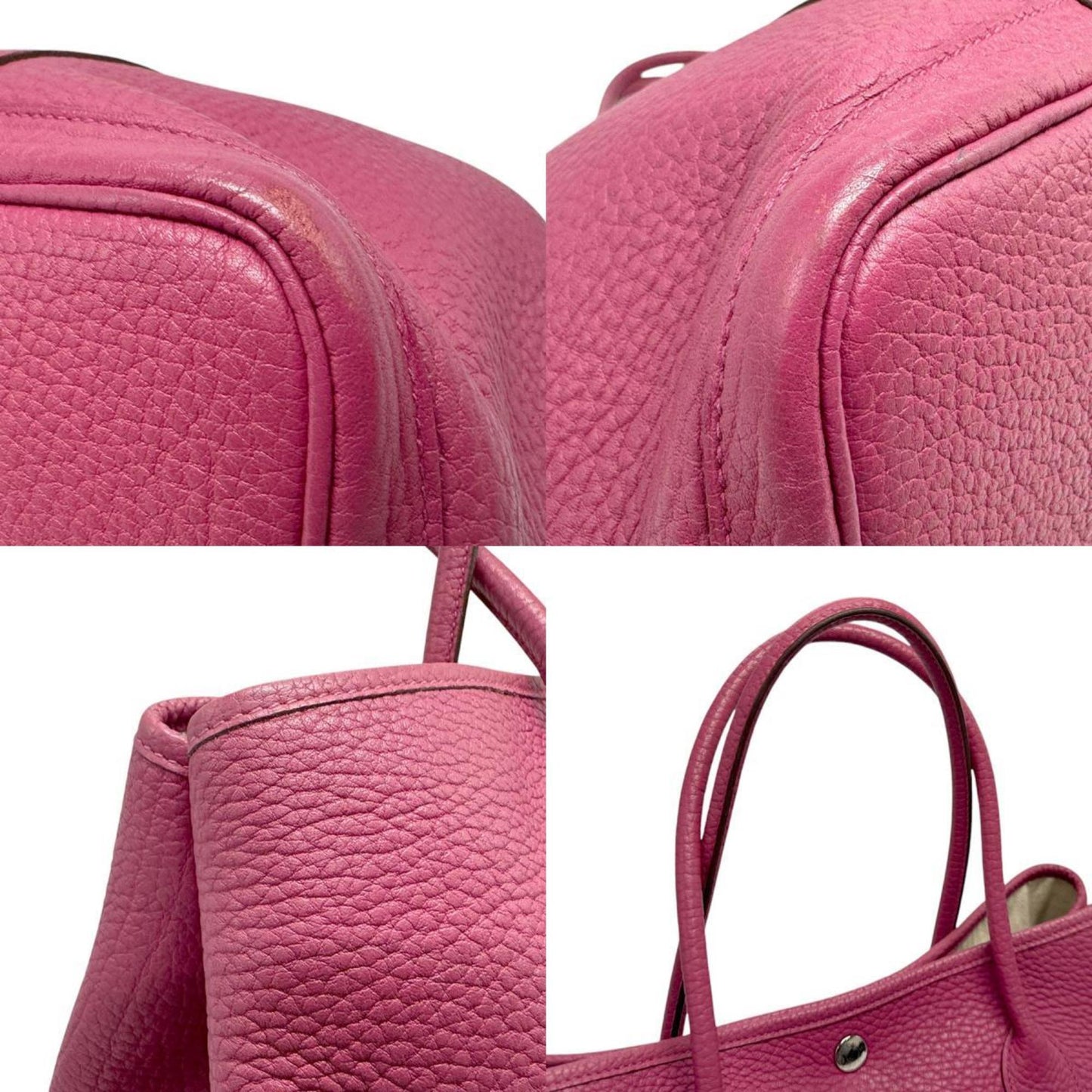 Hermès Garden Party, Pink, Leather, tote