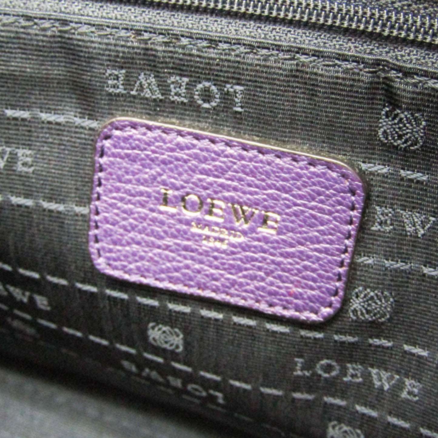 Loewe, Purple, Leather, handbag